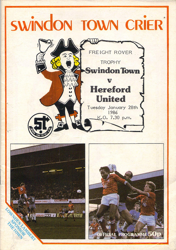 <b>Tuesday, March 11, 1986</b><br />vs. Hereford United (Home)